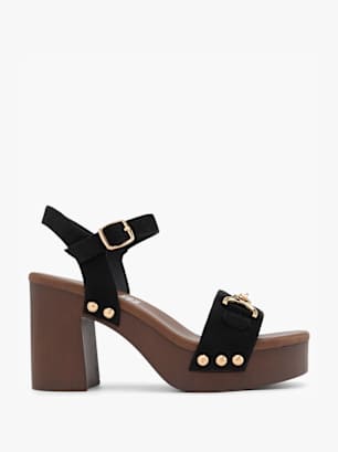 Catwalk Højhælet sandal Sort