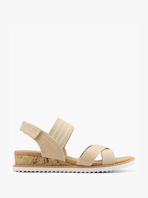 Skechers Magassarkú szandál bézs