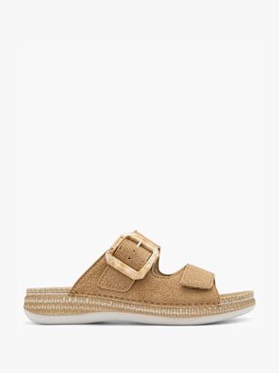 Easy Street Chinelo com palmilha alta Castanho