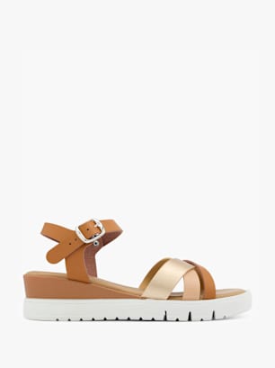 Graceland Højhælet sandal Brun
