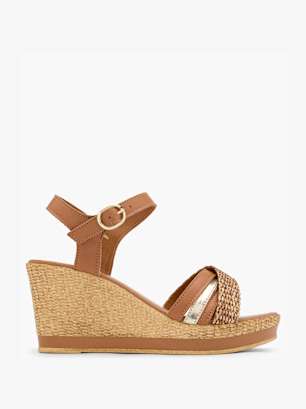 5th Avenue Højhælet sandal Brun