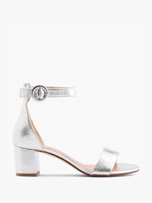 5th Avenue Højhælet sandal Sølv