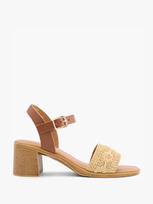5th Avenue Højhælet sandal Beige
