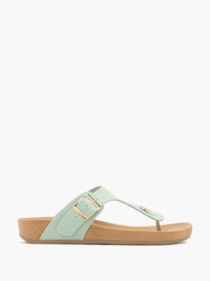 Graceland Sandal med tå-split Grøn