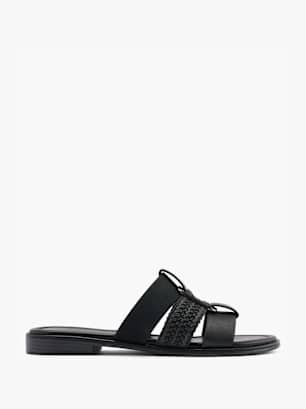 Graceland Flache Pantolette Schwarz