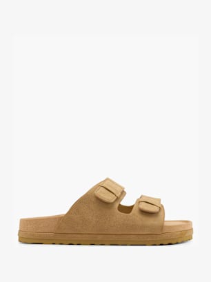 Bench Flache Pantolette Cognac