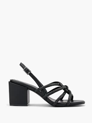 Catwalk Højhælet sandal Sort