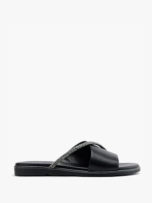 Graceland Flache Pantolette Schwarz