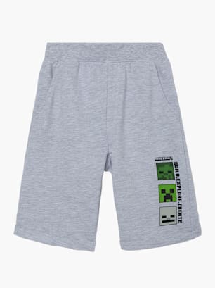 Minecraft Shorts Grau