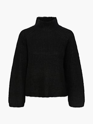 PIECES Strickpullover Schwarz