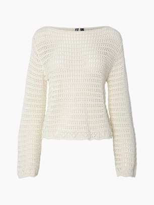 PIECES Strickpullover Weiß