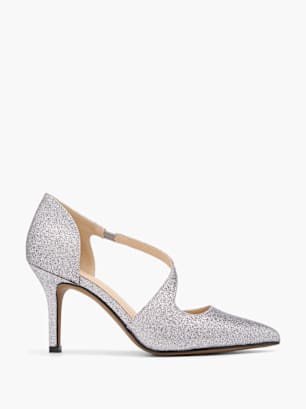 Catwalk Pump med spænde Sølv
