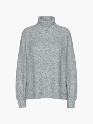 PIECES Strickpullover Grau
