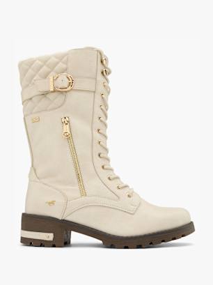 Mustang Bottes à lacets Crème