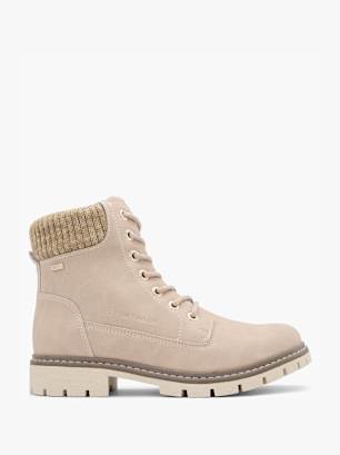 TOM TAILOR Schnürboots Creme