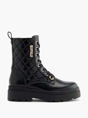 Buffalo Bottes à lacets Noir