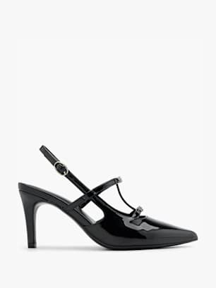 Catwalk Slingpumps Schwarz