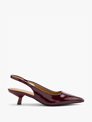 Läst Copenhagen Slingback pump Vinröd