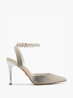 Wicked Spangenpumps Silber