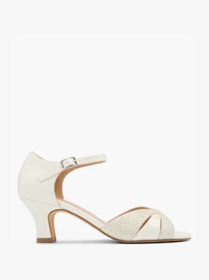 Catwalk Högklackad sandal Benvit