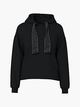 PIECES Hoodie Schwarz