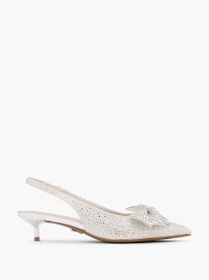 Bridgerton Sapatos de salto alto prateado