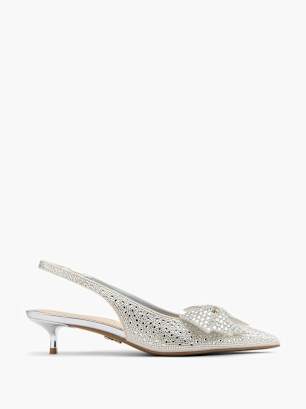 Bridgerton Slingback salonke Srebrna