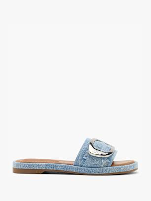 Buffalo Slip in sandal Blå