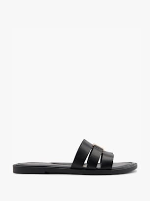 Graceland Flache Pantolette Schwarz