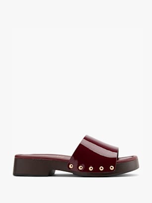 Catwalk Flache Pantolette Bordeaux