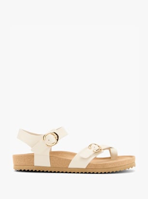 Graceland Zehentrenner-Sandale Beige
