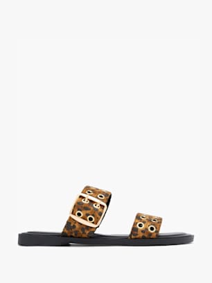 Catwalk Flache Pantolette Braun