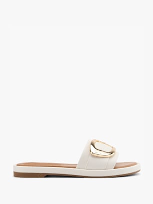 Buffalo Slip in sandal Hvid