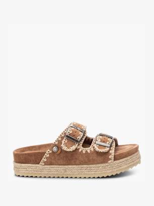 Refresh Chinelo com palmilha alta Castanho