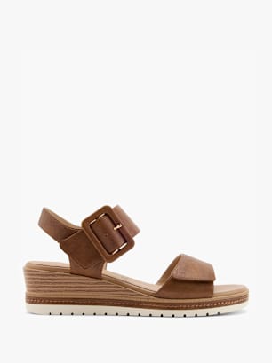 Easy Street Högklackad sandal Konjak