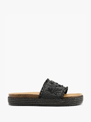 Graceland Chinelo com palmilha alta Preto