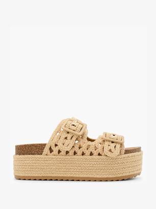 Graceland Sandalia acolchada Beige