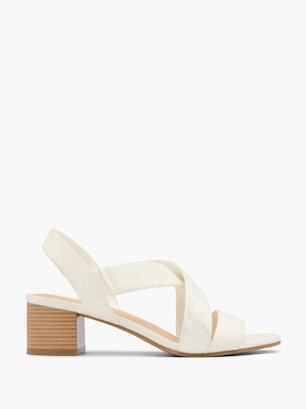Graceland Højhælet sandal Hvid