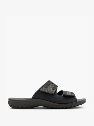 Memphis One Flache Pantolette Schwarz