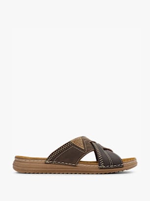 Memphis One Flache Pantolette Braun
