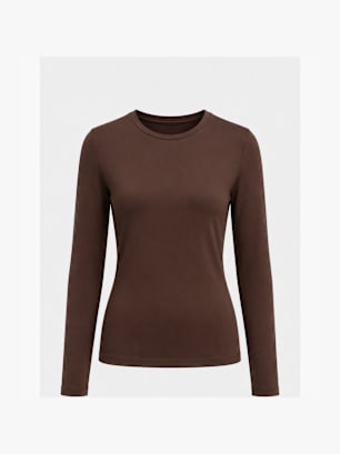 PIECES Longsleeve Braun