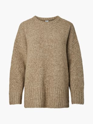 PIECES Strickpullover Braun