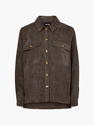 PIECES Bluse Braun