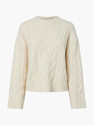 PIECES Strickpullover Beige