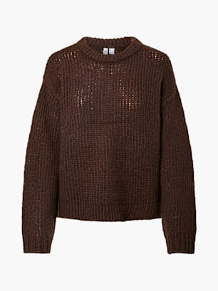 PIECES Strickpullover Braun