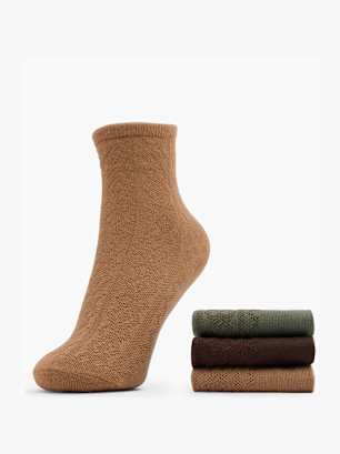 PIECES Socken Braun