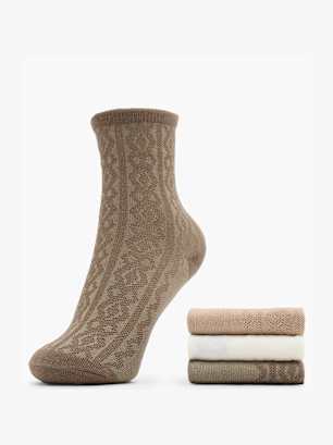 PIECES Socken Braun