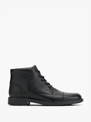 AM SHOE Škornji z vezalkami Črna
