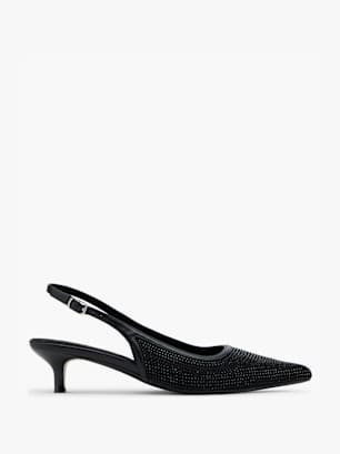 Catwalk Slingpumps Schwarz