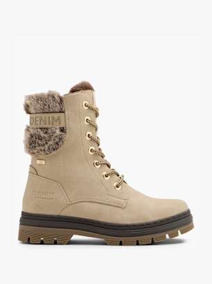 TOM TAILOR Schnürboots Taupe